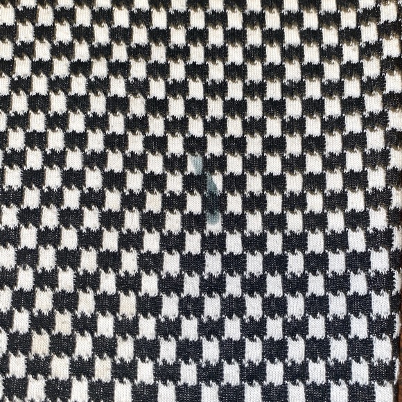 HOUNDSTOOTH HIGH WAISTED BLACK & WHITE STRETCHY PANTS SIZE M - Picture 6 of 6